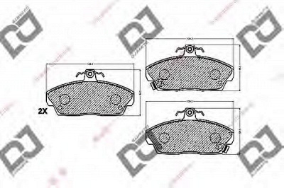 DJ PARTS bp1361 -  Комплект тормозных колодок, дисковый тормоз